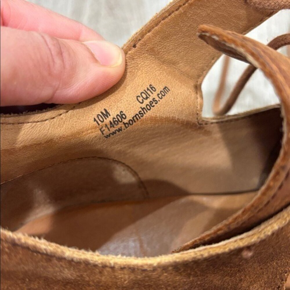 BORN Brown Ankle Boots with Cutout Design SIZE 10 - Picture 5 of 6